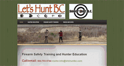 Desktop Screenshot of letshuntbc.com